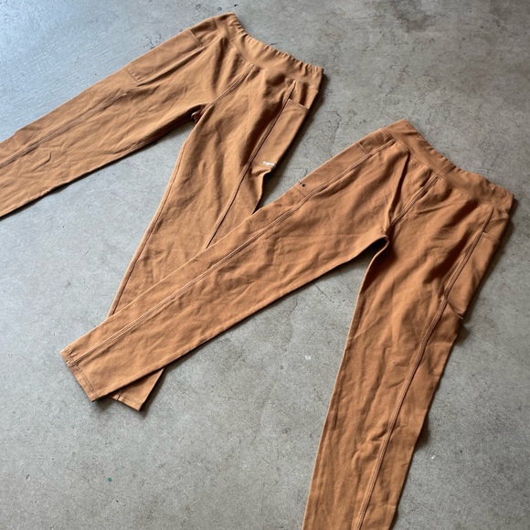 2 Carhartt Sample Skinny Tan/Brown Legging Pants With Side Pockets Size Medium - Picture 4 of 5